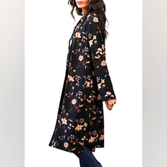 Dr2 Floral Open Duster Jacket - Picture 1 of 8